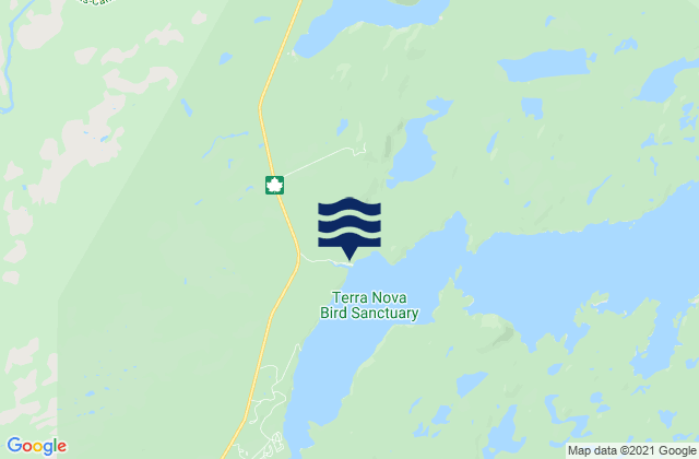 Mapa da tábua de marés em Newman Sound, Canada
