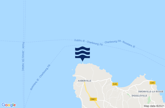 Mapa da tábua de marés em Nez Bayard, France