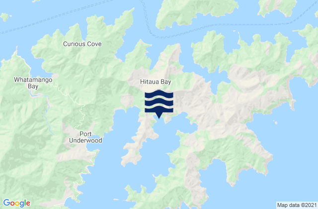 Mapa da tábua de marés em Ngakuta Bay, New Zealand