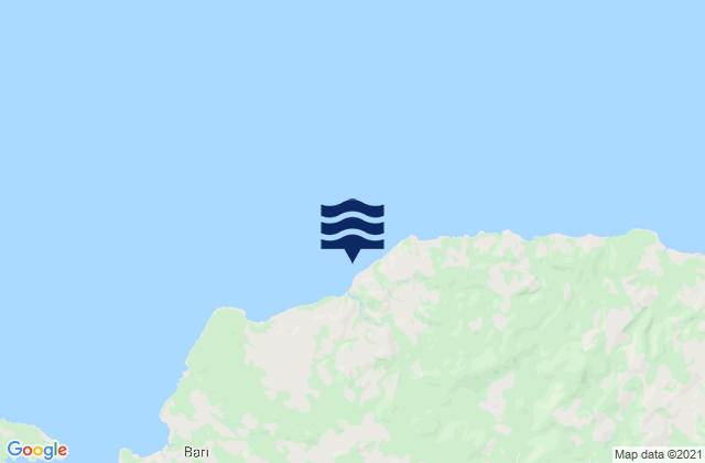 Mapa da tábua de marés em Nggilat, Indonesia