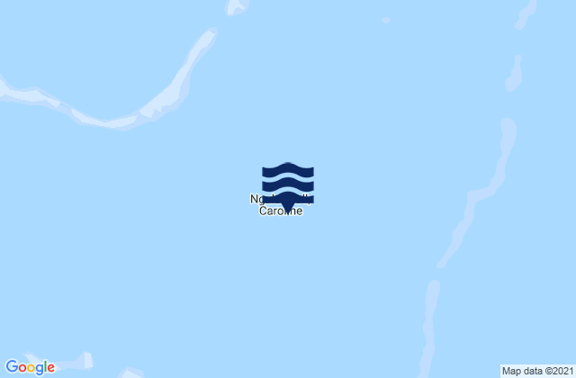 Mapa da tábua de marés em Ngulu, Micronesia