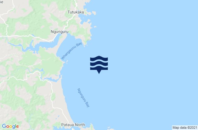 Mapa da tábua de marés em Ngunguru Bay, New Zealand