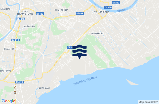 Mapa da tábua de marés em Ngô Đồng, Vietnam