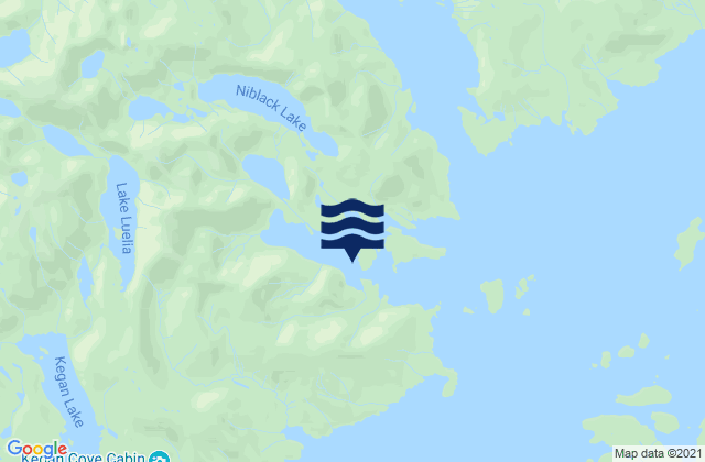 Mapa da tábua de marés em Niblack Anchorage, United States