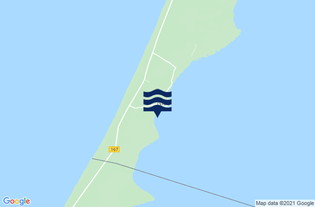 Mapa da tábua de marés em Nida, Lithuania