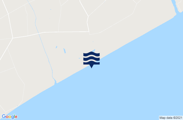 Mapa da tábua de marés em Ninety Miles Beach, New Zealand