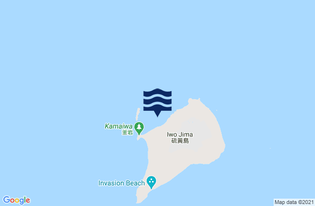 Mapa da tábua de marés em Nishi Iwo Jima Kazan Retto, Northern Mariana Islands