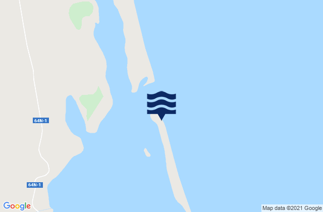 Mapa da tábua de marés em Niski Bay, Russia