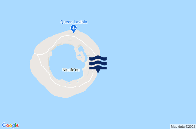 Mapa da tábua de marés em Niuafo'ou, Tonga