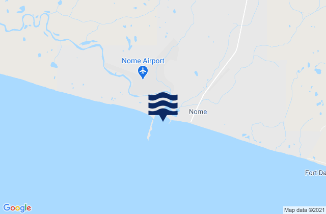 Mapa da tábua de marés em Nome Norton Sound, United States