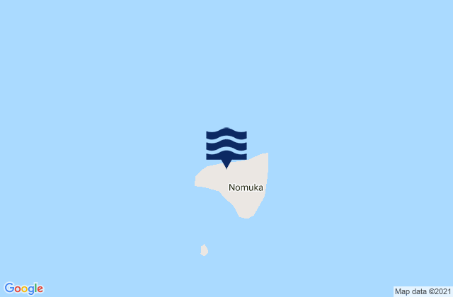 Mapa da tábua de marés em Nomuka Island, Tonga