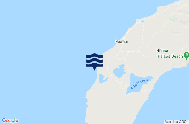 Mapa da tábua de marés em Nonopapa (Niihau Island), United States