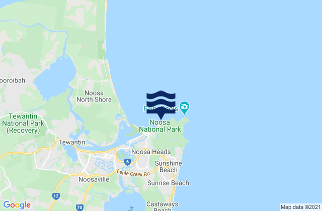 Mapa da tábua de marés em Noosa - Boiling Pot, Australia