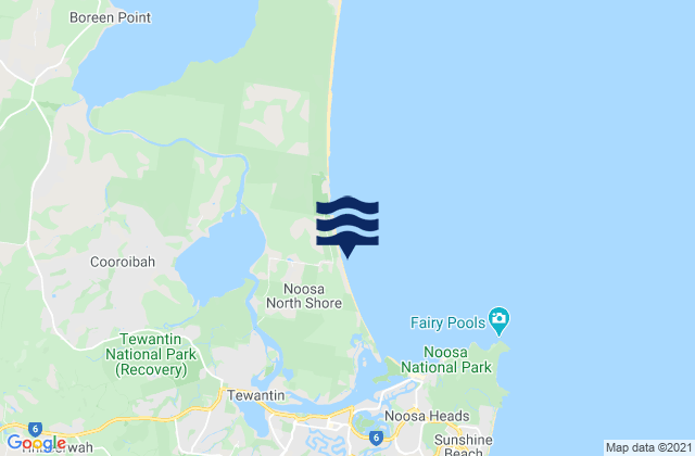 Mapa da tábua de marés em Noosa - First Point, Australia