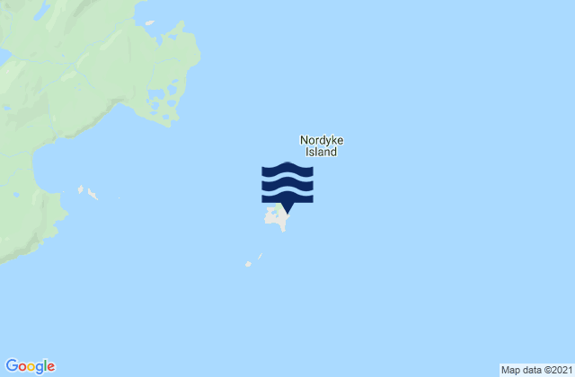 Mapa da tábua de marés em Nordyke Island (Kamishak Bay), United States