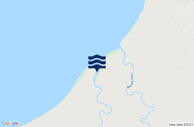 Mapa da tábua de marés em Normanby River, Australia