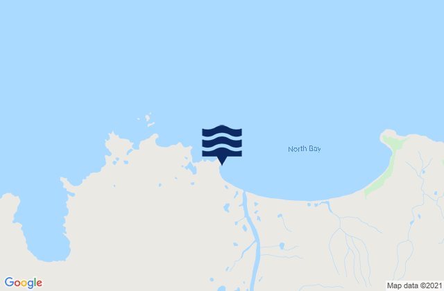Mapa da tábua de marés em North Bay Stuart Island, United States