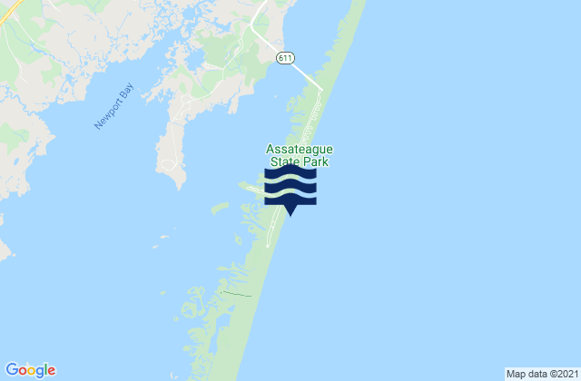 Mapa da tábua de marés em North Beach Coast Guard Station, United States