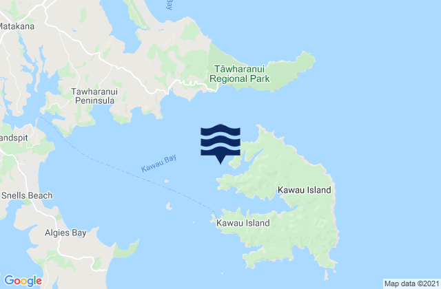 Mapa da tábua de marés em North Cove, New Zealand