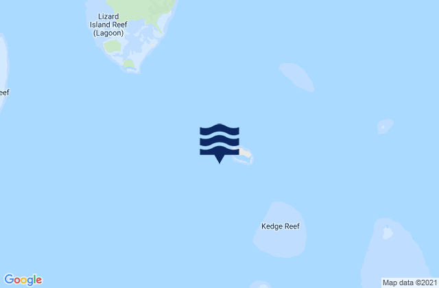 Mapa da tábua de marés em North Direction Island, Australia