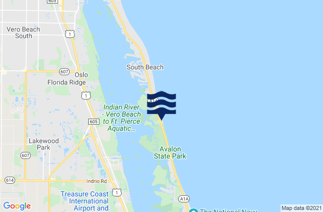 Mapa da tábua de marés em North Hutchinson Island, United States