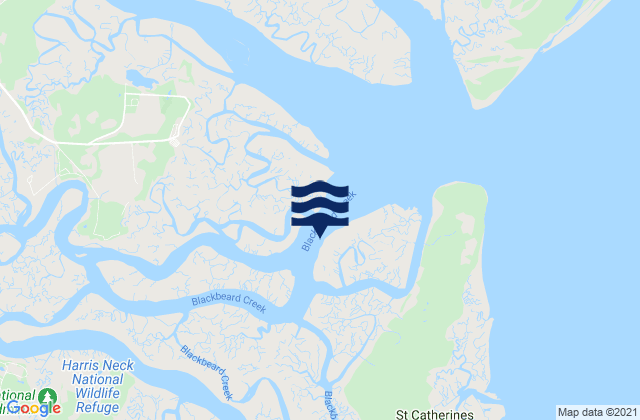 Mapa da tábua de marés em North Newport River (daymark 119), United States