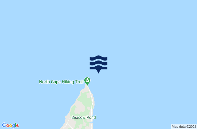 Mapa da tábua de marés em North Point, Canada