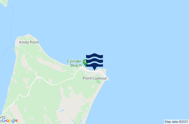 Mapa da tábua de marés em North Stradbroke - Pt Lookout, Australia