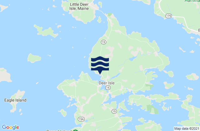 Mapa da tábua de marés em Northwest Harbor, United States