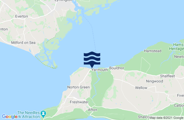 Mapa da tábua de marés em Norton Beach, United Kingdom