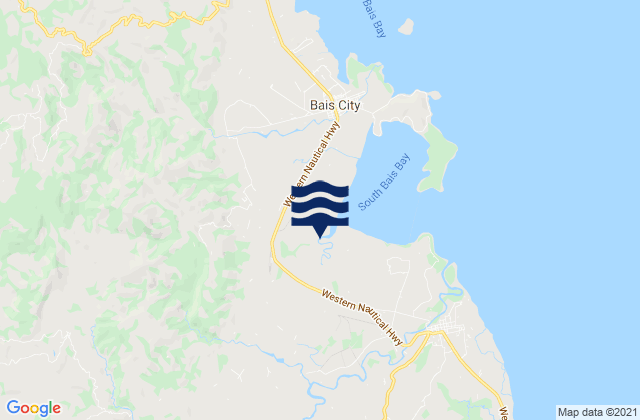 Mapa da tábua de marés em Novallas, Philippines