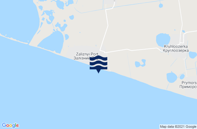 Mapa da tábua de marés em Novofedorivka, Ukraine