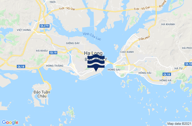 Mapa da tábua de marés em Novotel Ha Long Bay, Vietnam