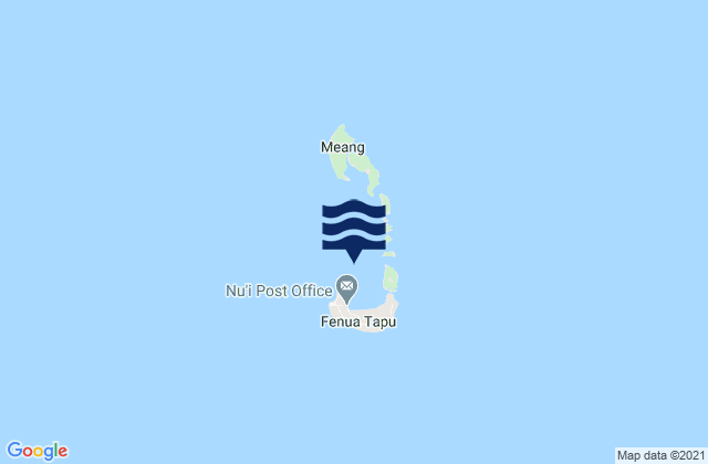 Mapa da tábua de marés em Nui, Tuvalu