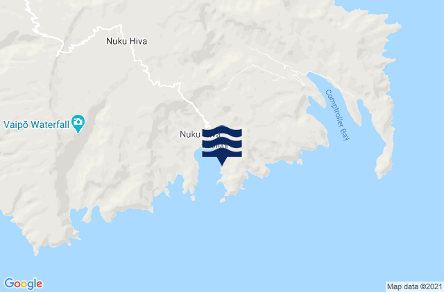 Mapa da tábua de marés em Nuku Hiva (Marquesas Is.), French Polynesia