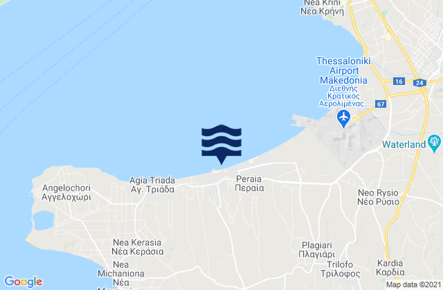 Mapa da tábua de marés em Néoi Epivátes, Greece