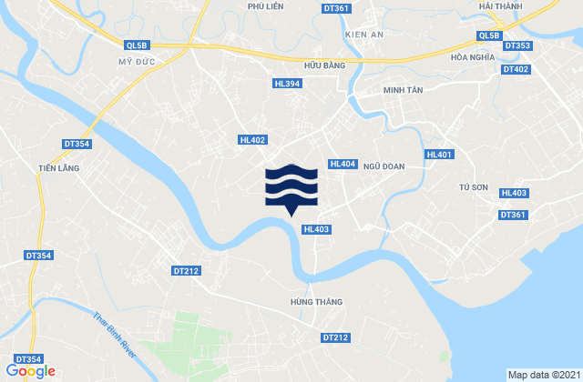 Mapa da tábua de marés em Núi Đối, Vietnam