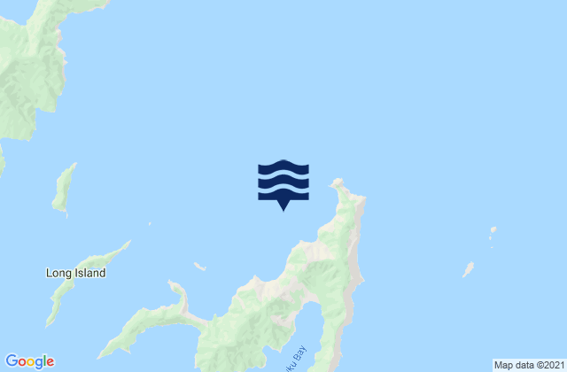 Mapa da tábua de marés em Oamaru Bay, New Zealand