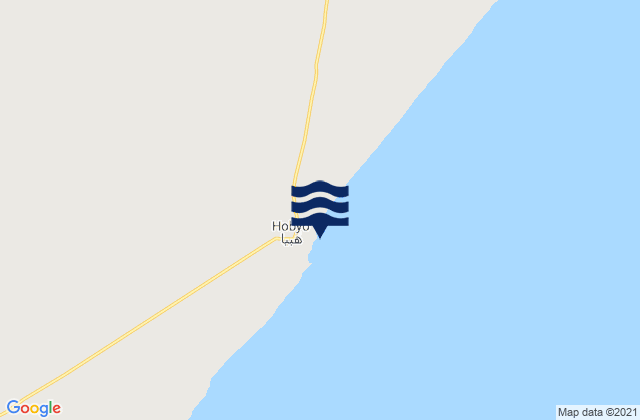 Mapa da tábua de marés em Obbia, Somalia