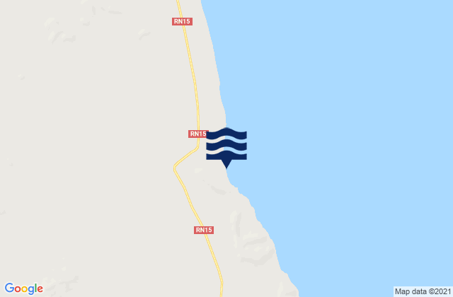 Mapa da tábua de marés em Obock, Djibouti