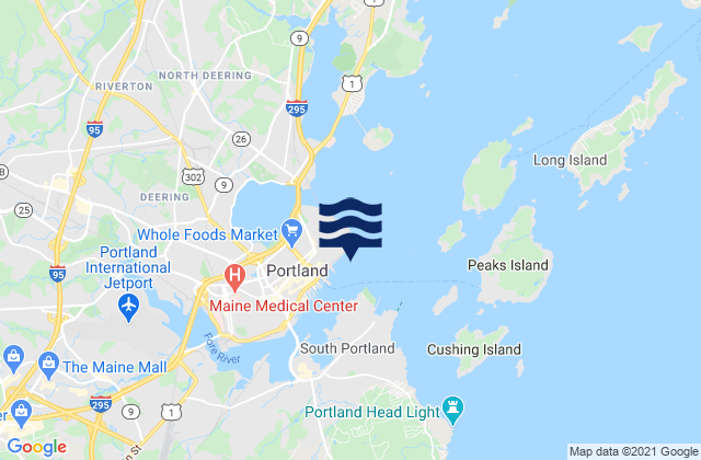 Mapa da tábua de marés em Ocean Gate Terminal, United States
