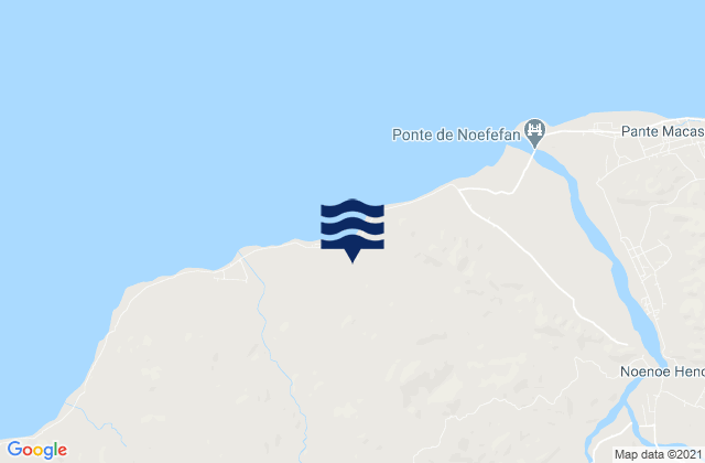 Mapa da tábua de marés em Oecusse, Timor Leste