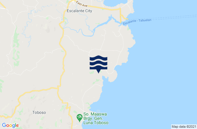 Mapa da tábua de marés em Ogtongon, Philippines