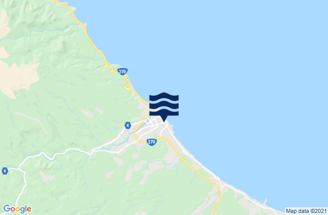 Mapa da tábua de marés em Ohata, Japan
