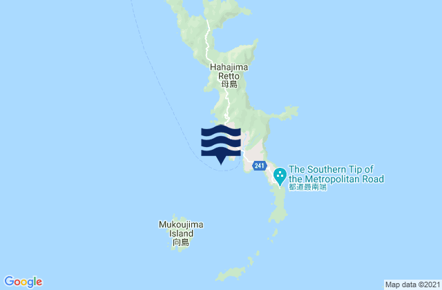 Mapa da tábua de marés em Oki (Haha Sima), Northern Mariana Islands