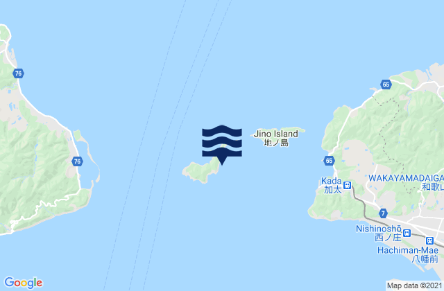 Mapa da tábua de marés em Oki-No-Sima, Japan