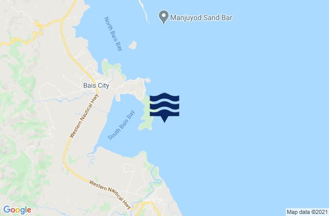 Mapa da tábua de marés em Okiot, Philippines