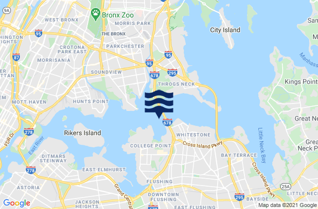 Mapa da tábua de marés em Old Ferry Point, United States