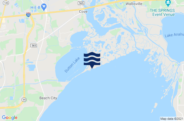 Mapa da tábua de marés em Old River-Winfree, United States