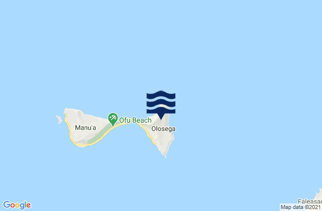 Mapa da tábua de marés em Olosega County, American Samoa